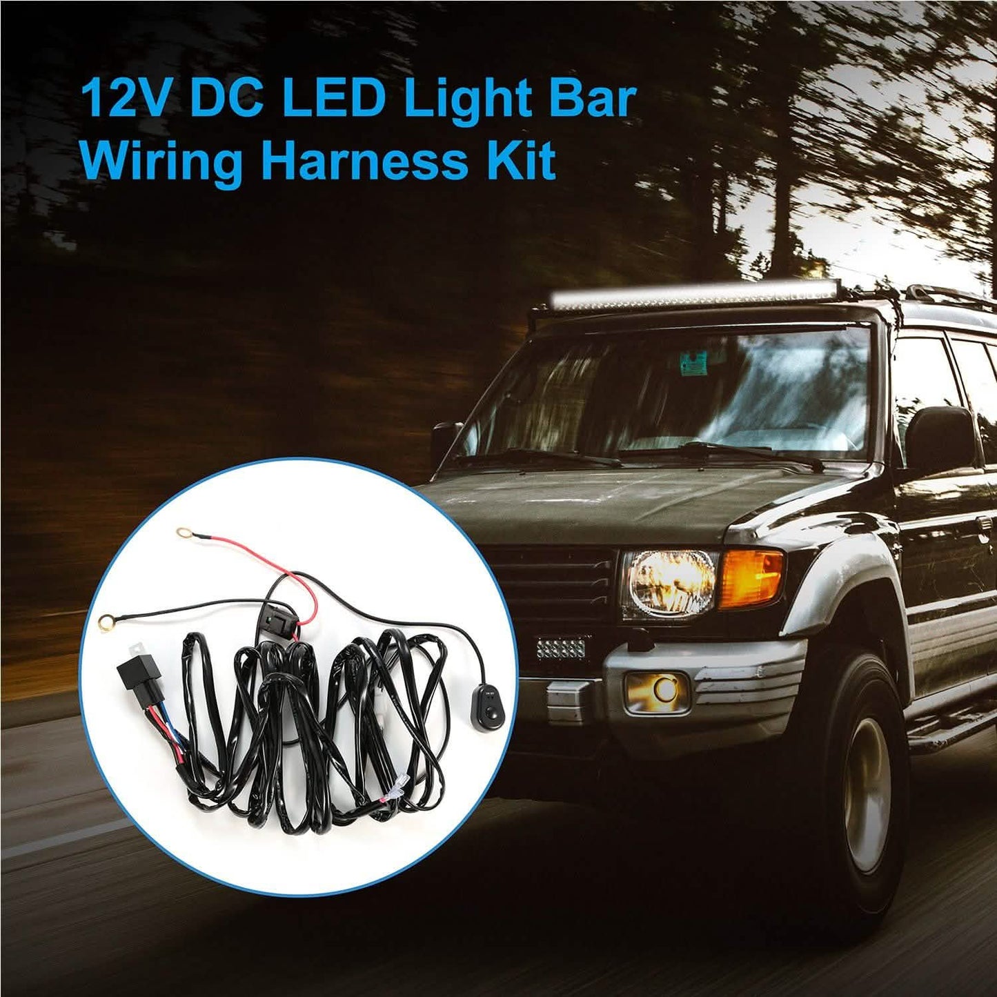 LED Light Bar Wiring Harness Kit Universal Fitment DailySale