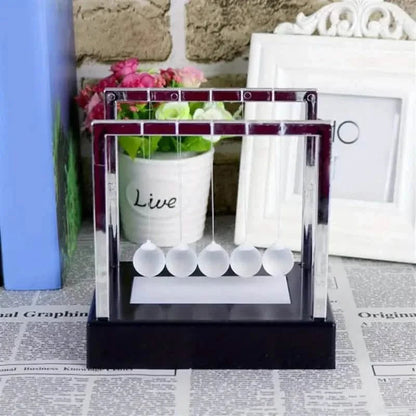 LED Light Up Pendulum Perpetual Fun Science Physics Learning Balance Balls Desk Toys DailySale