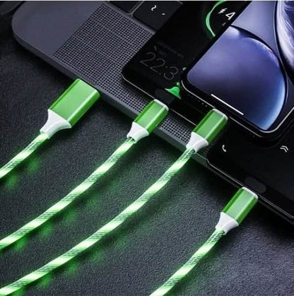 LED Light USB Charger Cable 3-in-1 Fast Charging DailySale