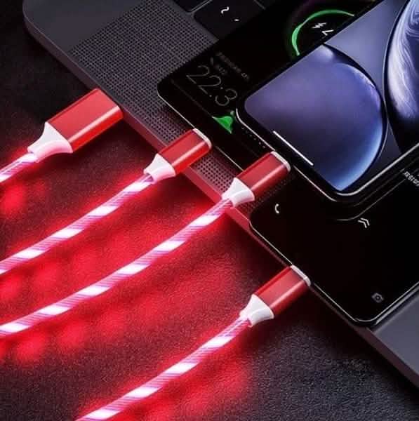 LED Light USB Charger Cable 3-in-1 Fast Charging DailySale
