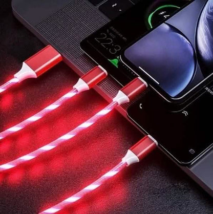 LED Light USB Charger Cable 3-in-1 Fast Charging DailySale
