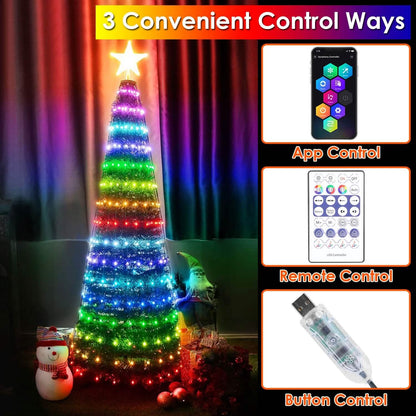 LED Lights Collapsible Christmas Tree Light with Remote App Control DailySale