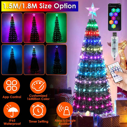 LED Lights Collapsible Christmas Tree Light with Remote App Control DailySale