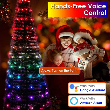 LED Lights Collapsible Christmas Tree Light with Remote App Control DailySale