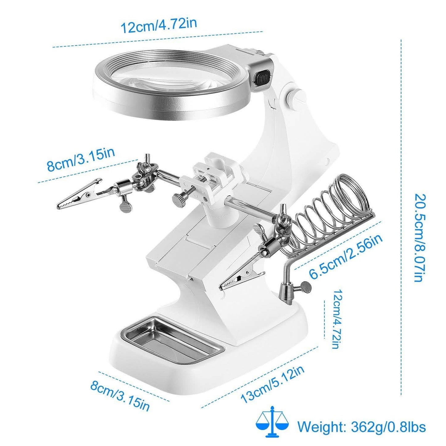 LED Lights Helping Hands Magnifying Glass DailySale