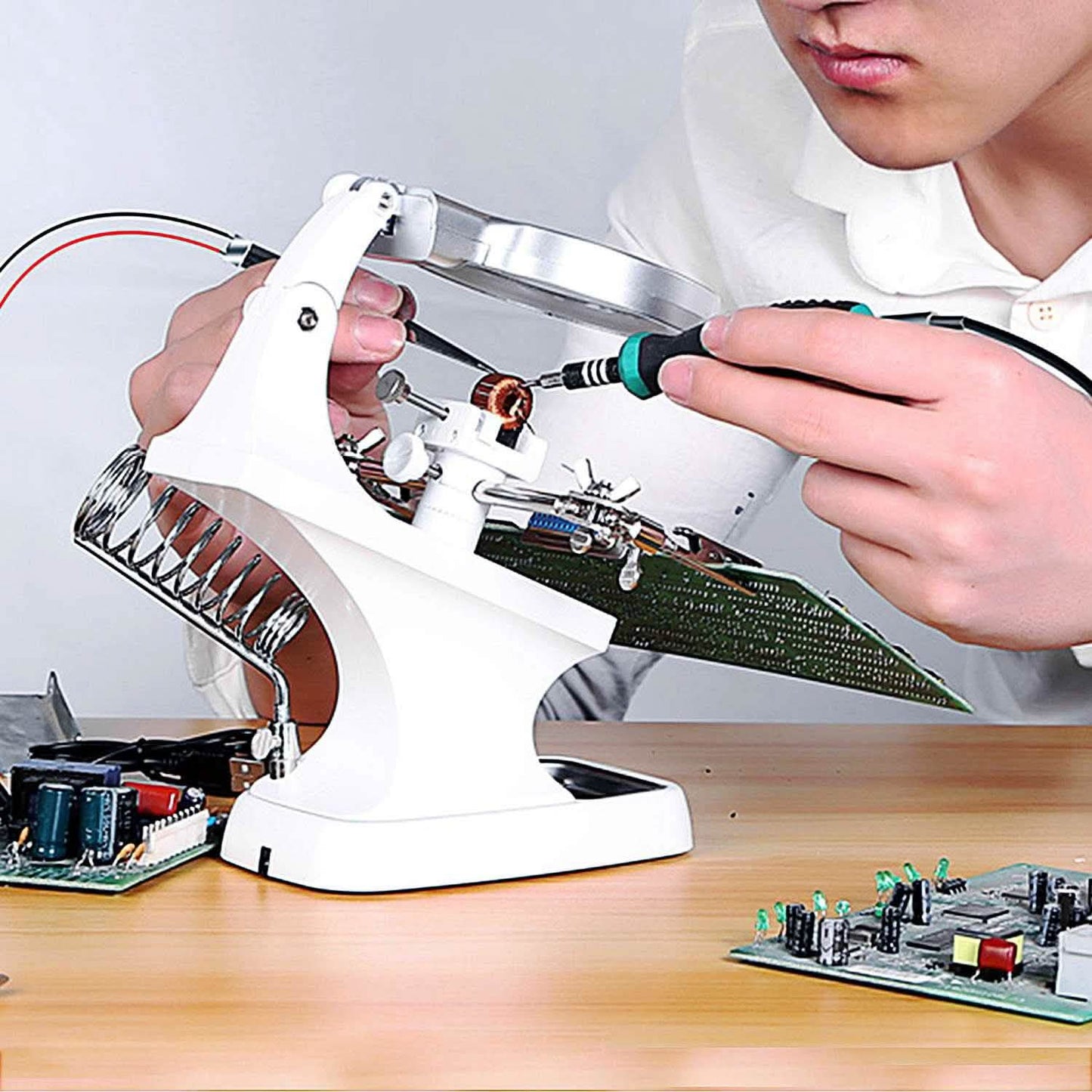 LED Lights Helping Hands Magnifying Glass DailySale