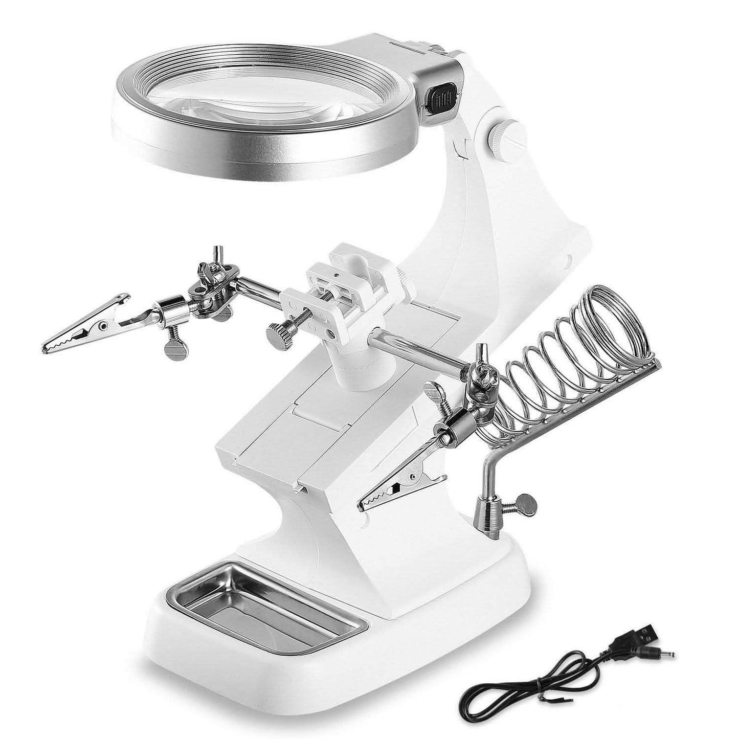 LED Lights Helping Hands Magnifying Glass DailySale