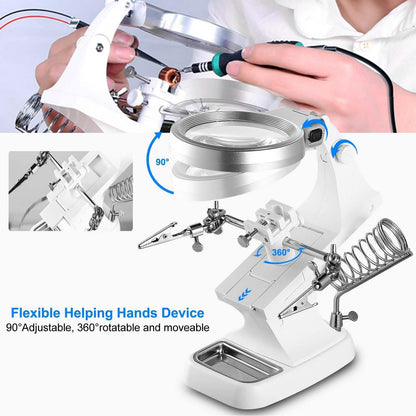 LED Lights Helping Hands Magnifying Glass DailySale