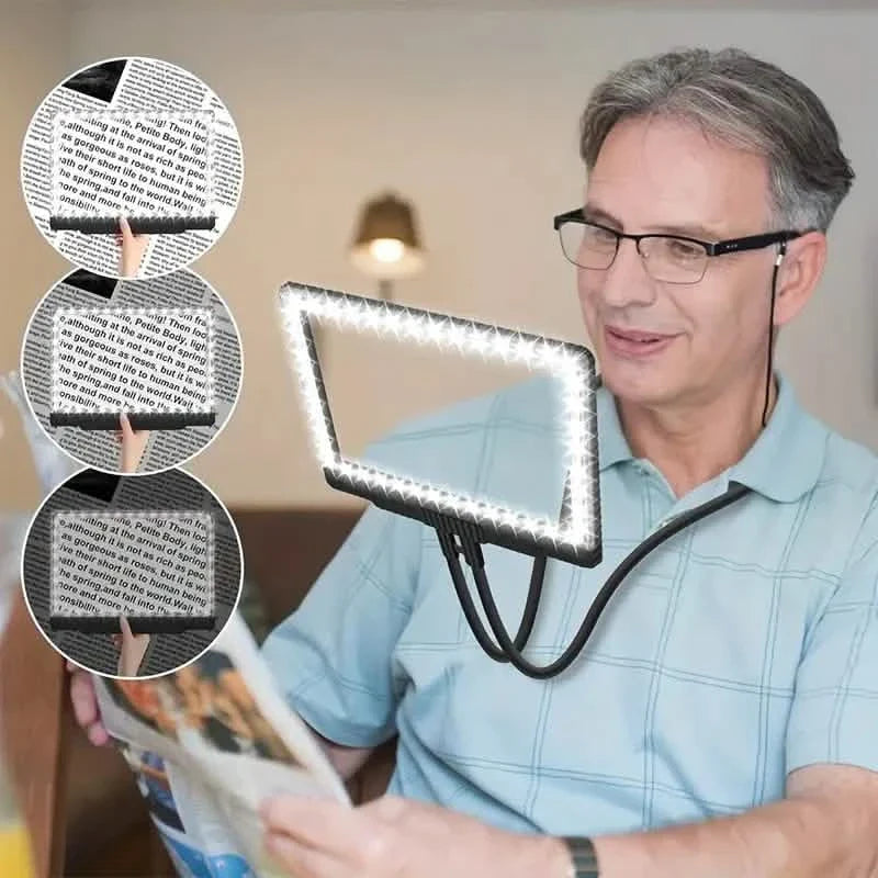 LED Magnifying Glass with Stand - 5x Zoom, USB Rechargeable Reading Aid DailySale