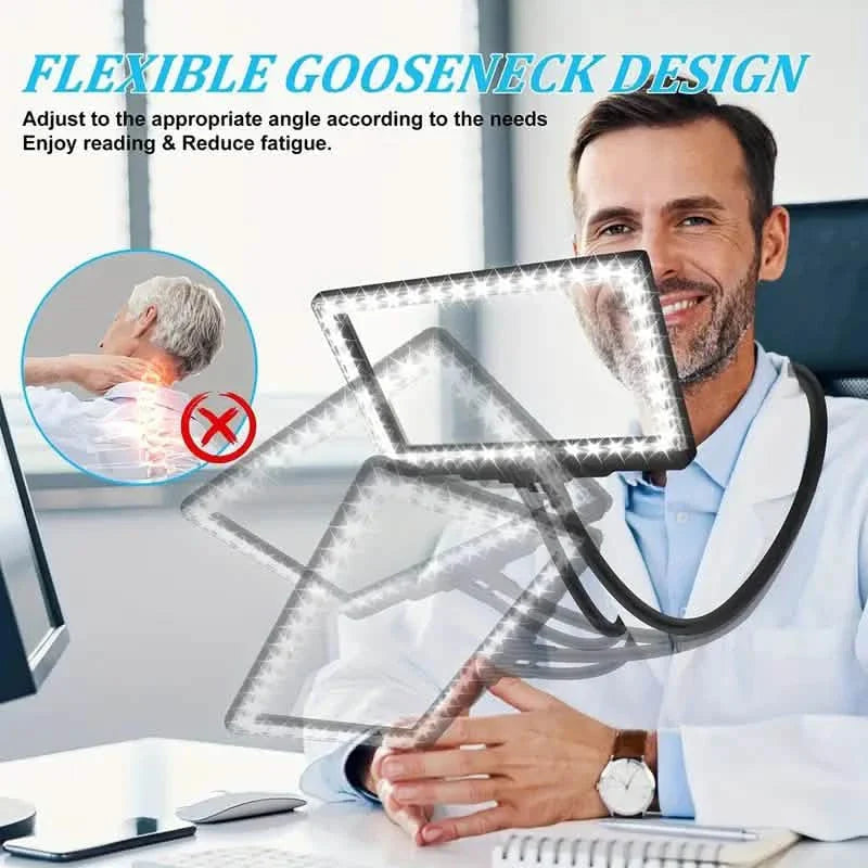 LED Magnifying Glass with Stand - 5x Zoom, USB Rechargeable Reading Aid DailySale