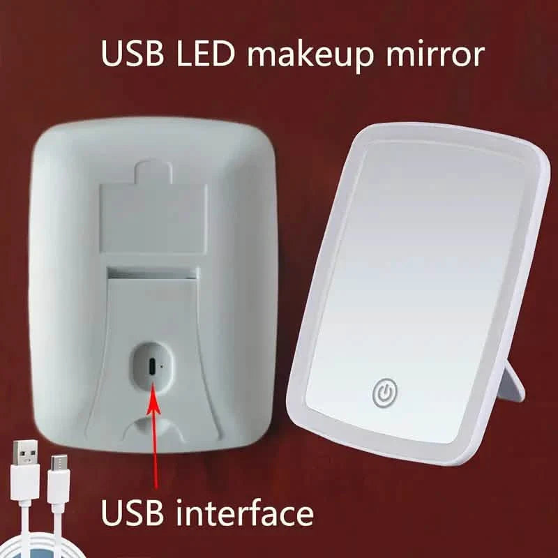 LED Makeup Mirror with Touch Sensor - 3 Color Lighting Modes DailySale