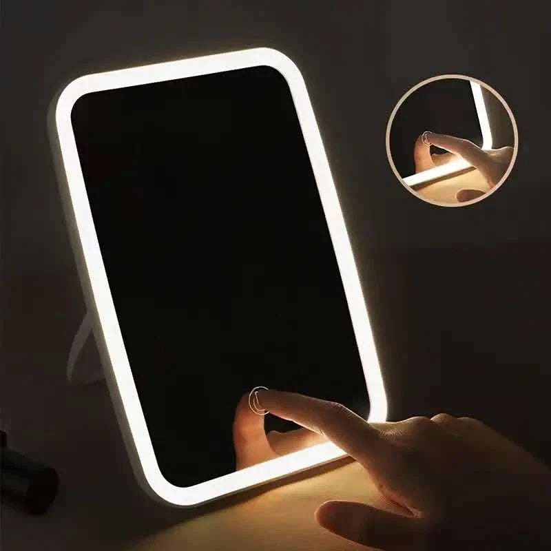 LED Makeup Mirror with Touch Sensor - 3 Color Lighting Modes DailySale
