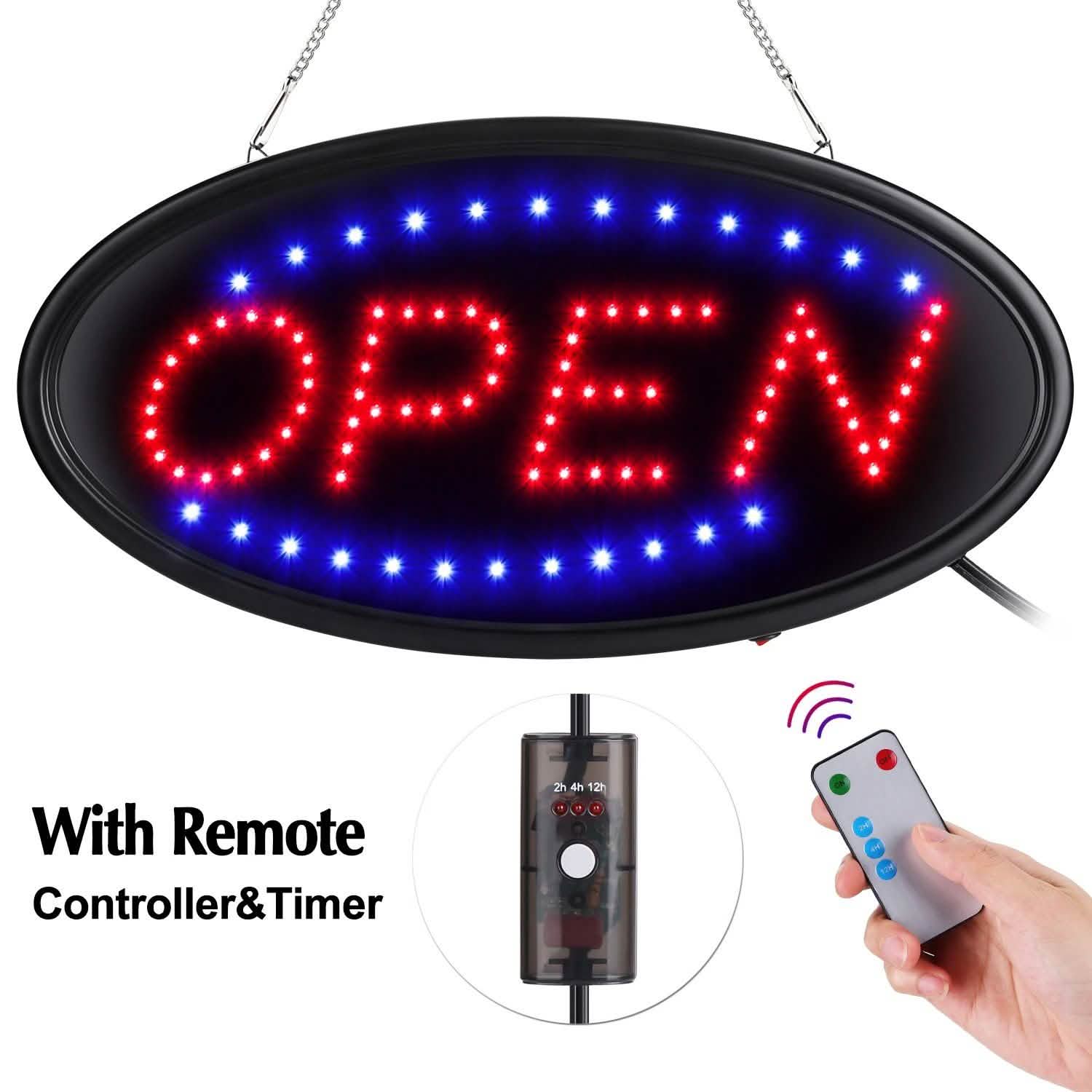 LED Open Sign Advertisement Board Electric Display with Remote Control and Timing Function DailySale