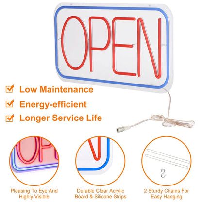 LED Open Sign Advertisement Board with 11 Levels Adjustable Brightness DailySale