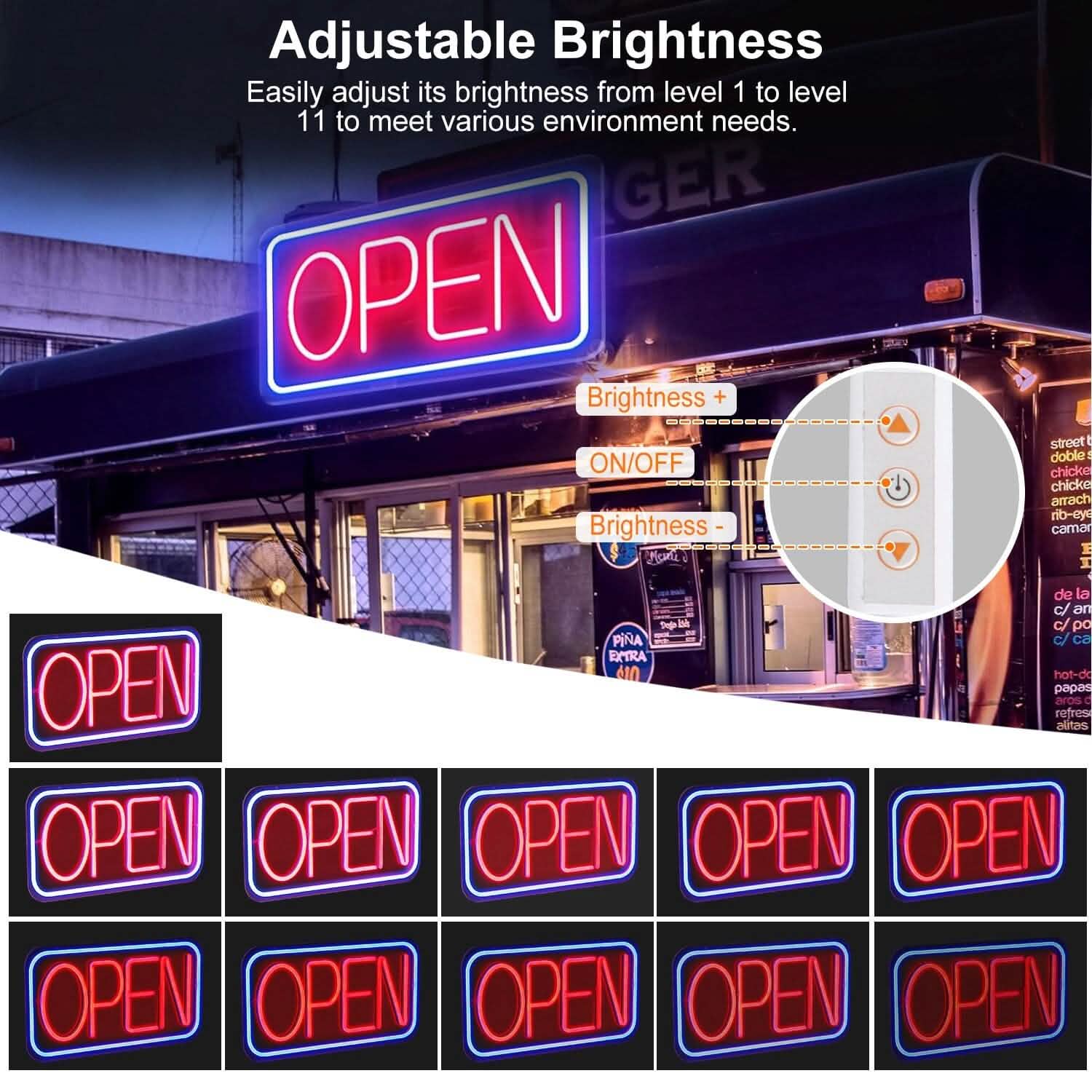 LED Open Sign Advertisement Board with 11 Levels Adjustable Brightness DailySale
