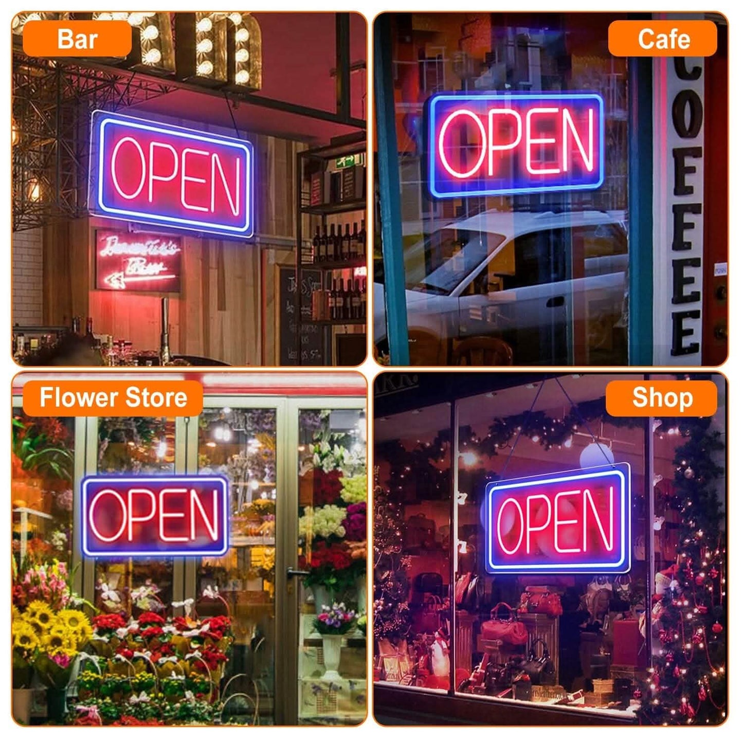 LED Open Sign Advertisement Board with 11 Levels Adjustable Brightness DailySale