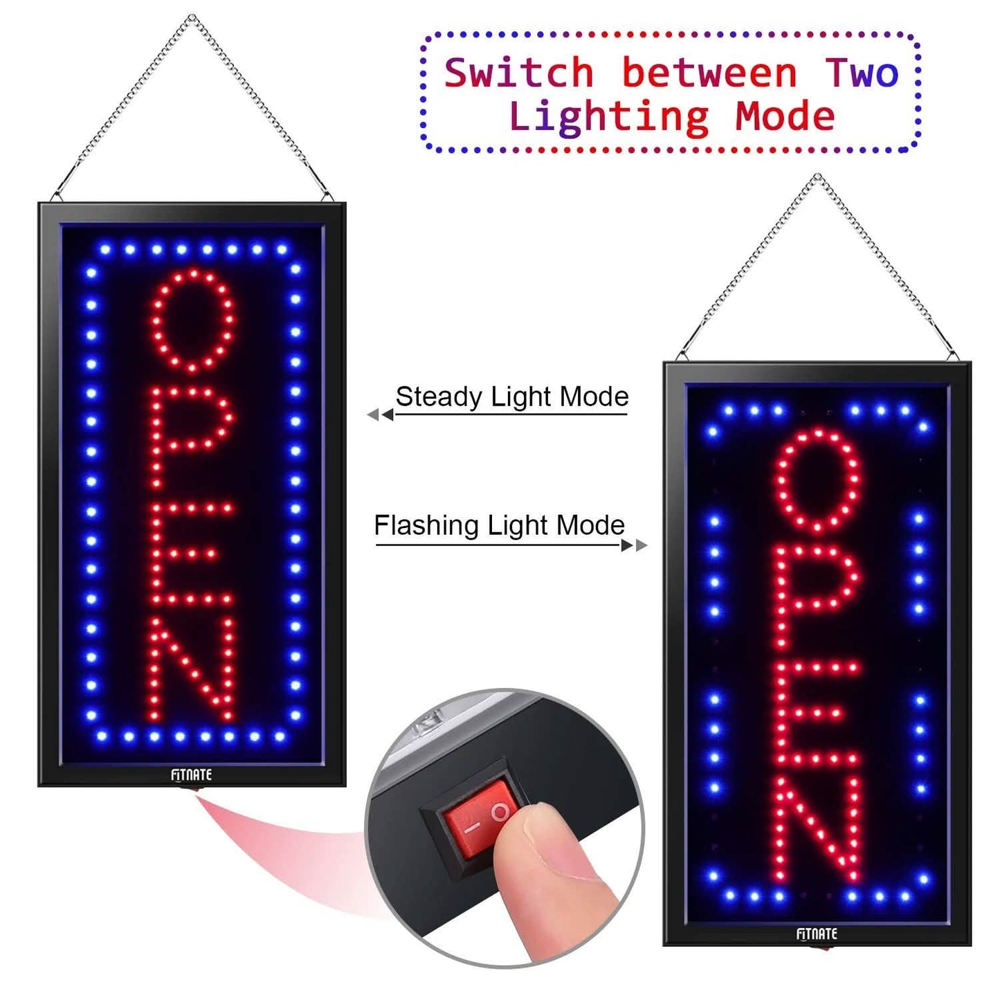 LED Open Sign Advertisement Board With Remote Control and Timing Function DailySale