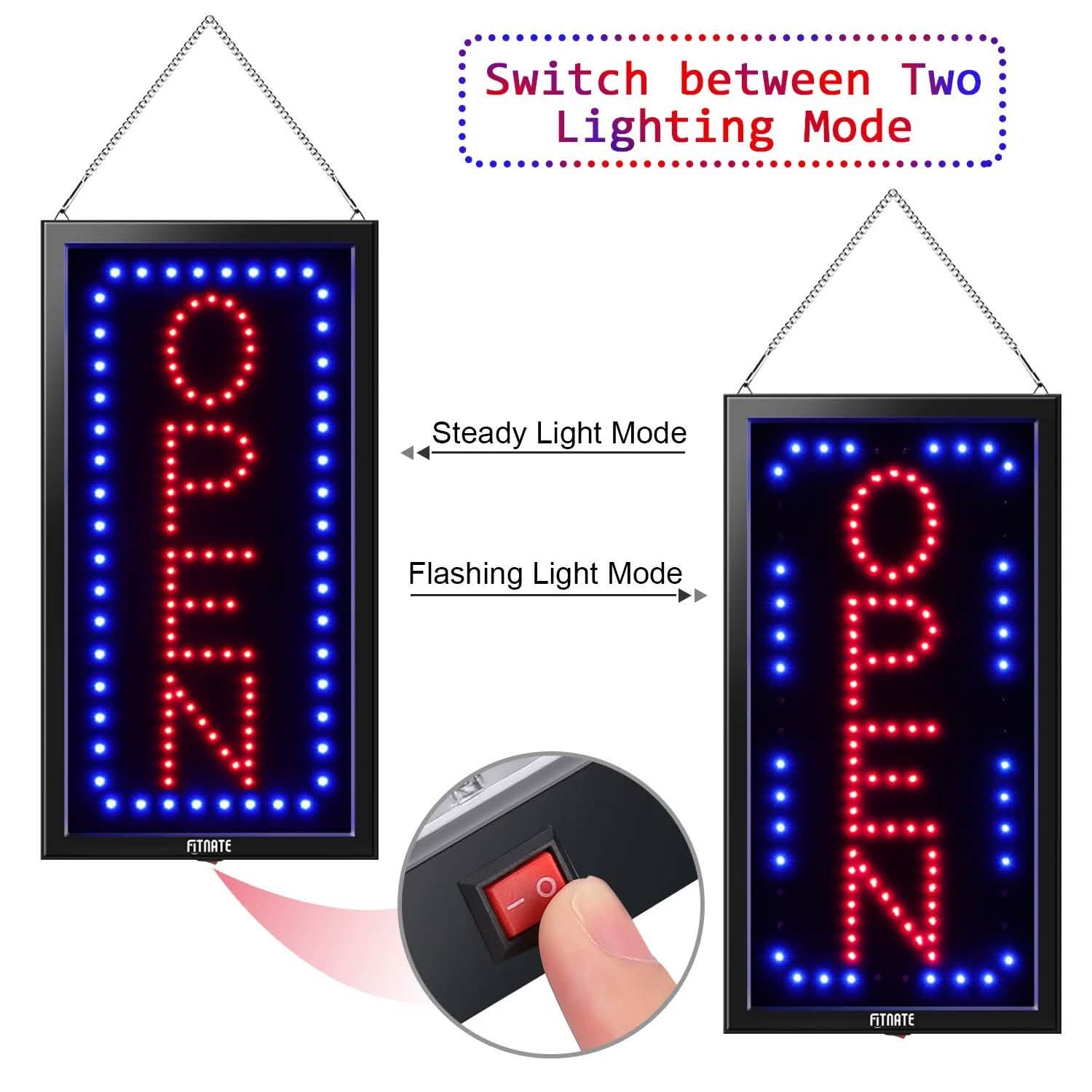 LED Open Sign Advertisement Board With Remote Control and Timing Function DailySale
