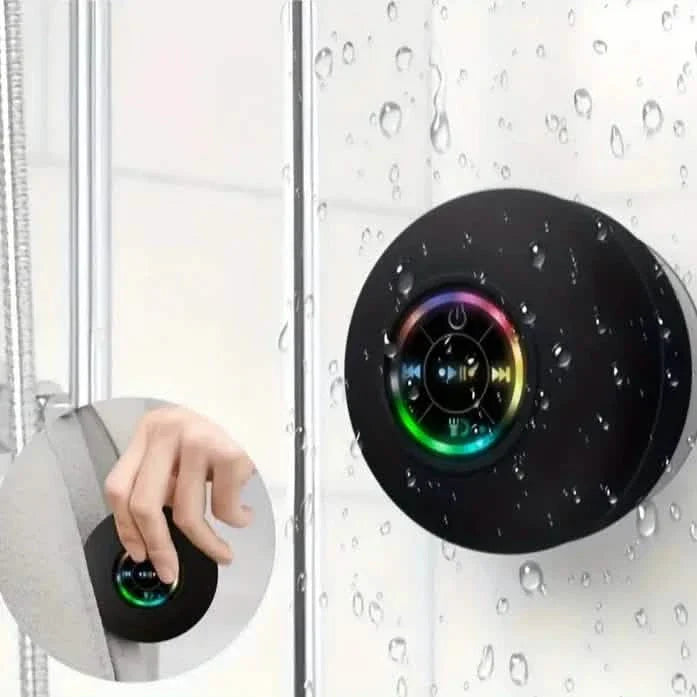 LED Portable Wireless Rechargeable Suction Bathroom Speaker DailySale
