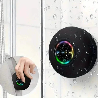 LED Portable Wireless Rechargeable Suction Bathroom Speaker DailySale