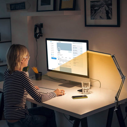 LED Reading Desk Lamp with Clamp Adjustable Swing Arm DailySale
