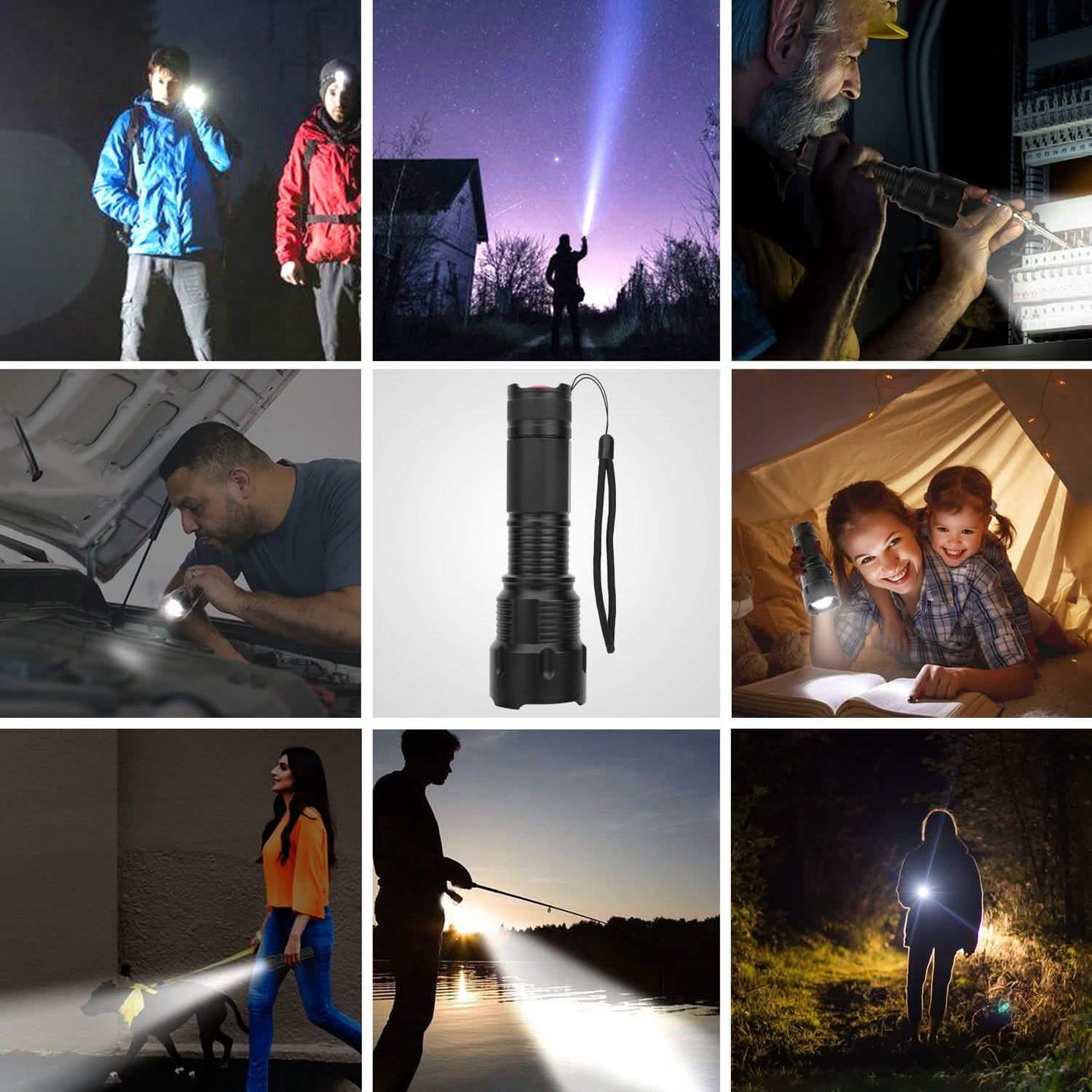 LED Rechargeable Zoomable Flashlight DailySale