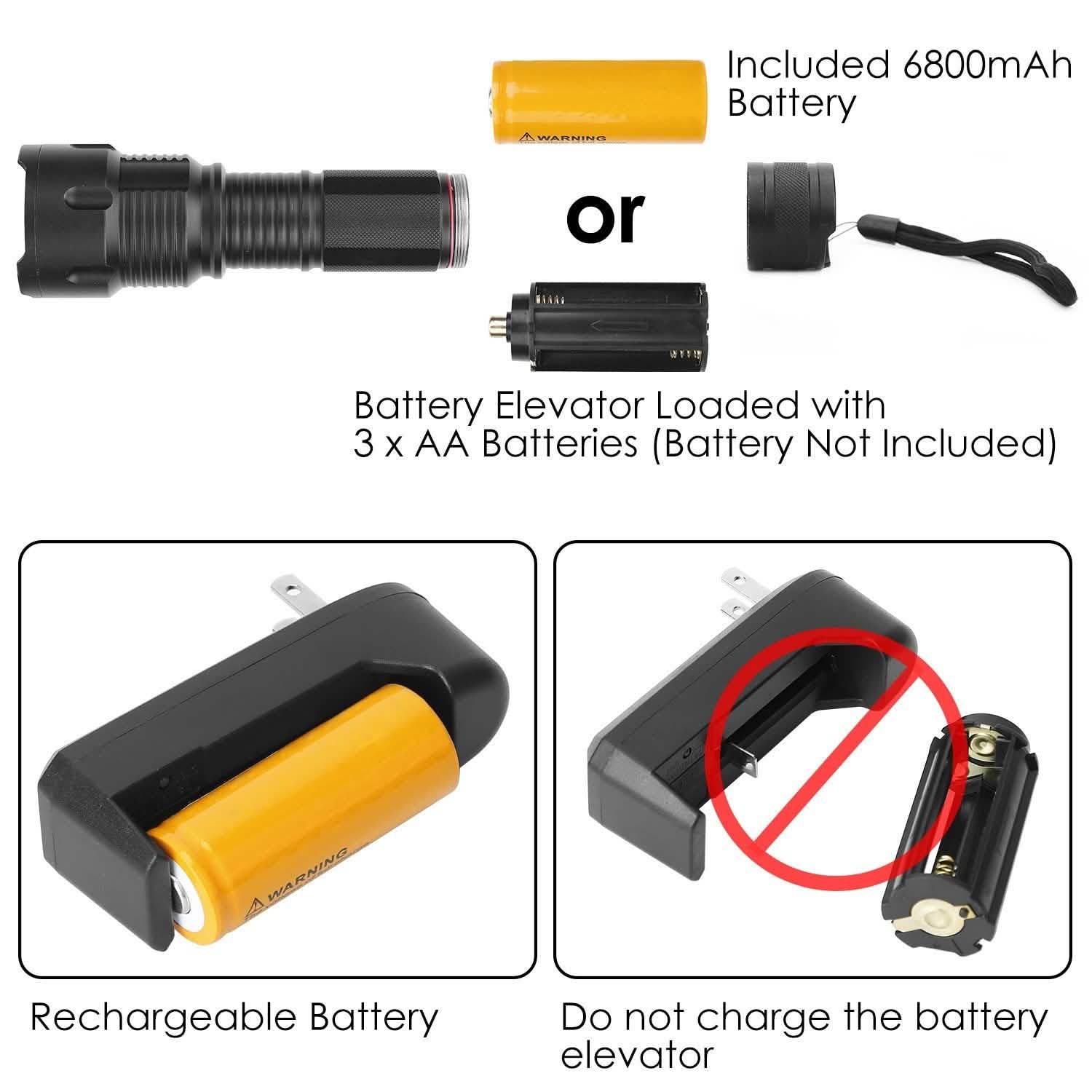 LED Rechargeable Zoomable Flashlight DailySale