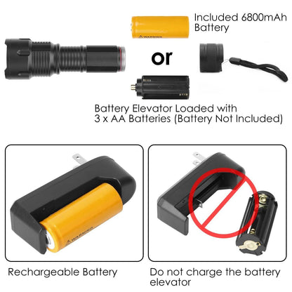 LED Rechargeable Zoomable Flashlight DailySale