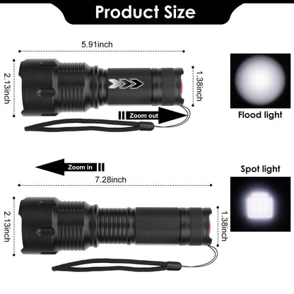 LED Rechargeable Zoomable Flashlight DailySale
