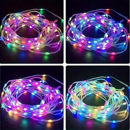 LED Rope Lights Outdoor, RGB Remote Control Fairy String Lights Plug In With 200 LEDs DailySale