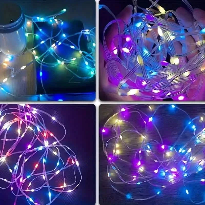 LED Rope Lights Outdoor, RGB Remote Control Fairy String Lights Plug In With 200 LEDs DailySale