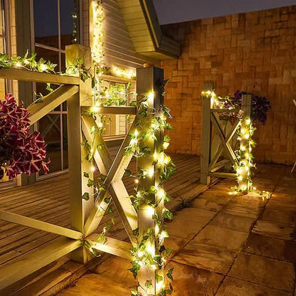 LED Solar Ivy Leaf String Light DailySale