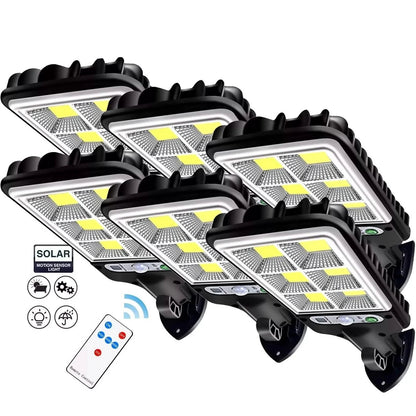 LED Solar Light Motion Sensor 3 Modes Flood Lamp Outdoor Street Wall Yard Garden DailySale