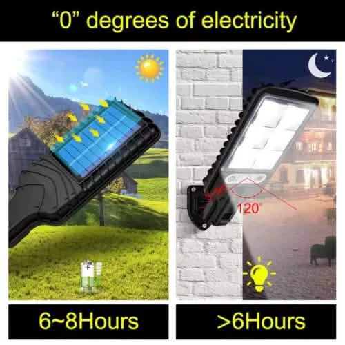 LED Solar Light Motion Sensor 3 Modes Flood Lamp Outdoor Street Wall Yard Garden DailySale