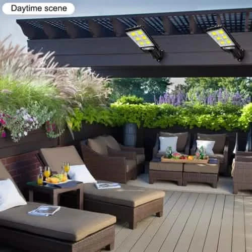LED Solar Light Motion Sensor 3 Modes Flood Lamp Outdoor Street Wall Yard Garden DailySale