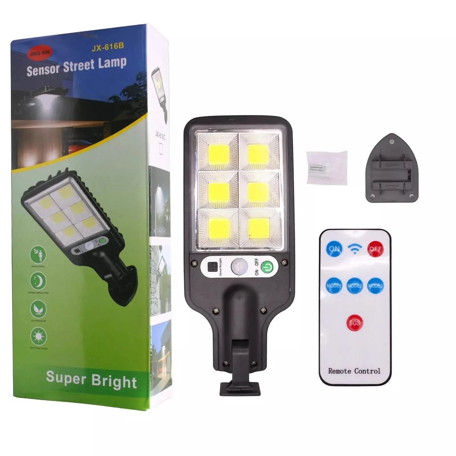 LED Solar Light Motion Sensor 3 Modes Flood Lamp Outdoor Street Wall Yard Garden DailySale