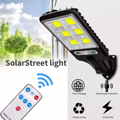 LED Solar Light Motion Sensor 3 Modes Flood Lamp Outdoor Street Wall Yard Garden DailySale