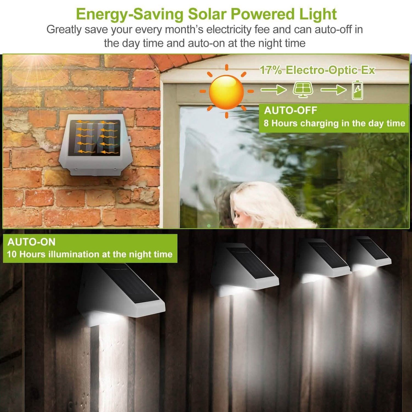 LED Solar Powered Stair Lights DailySale