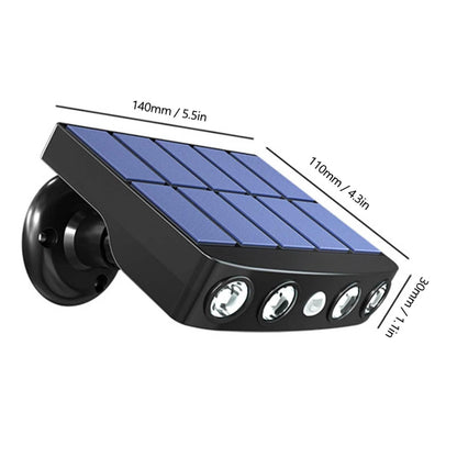 LED Solar Powered Wall Light Rotatable Waterproof Motion-Sensor Lights DailySale