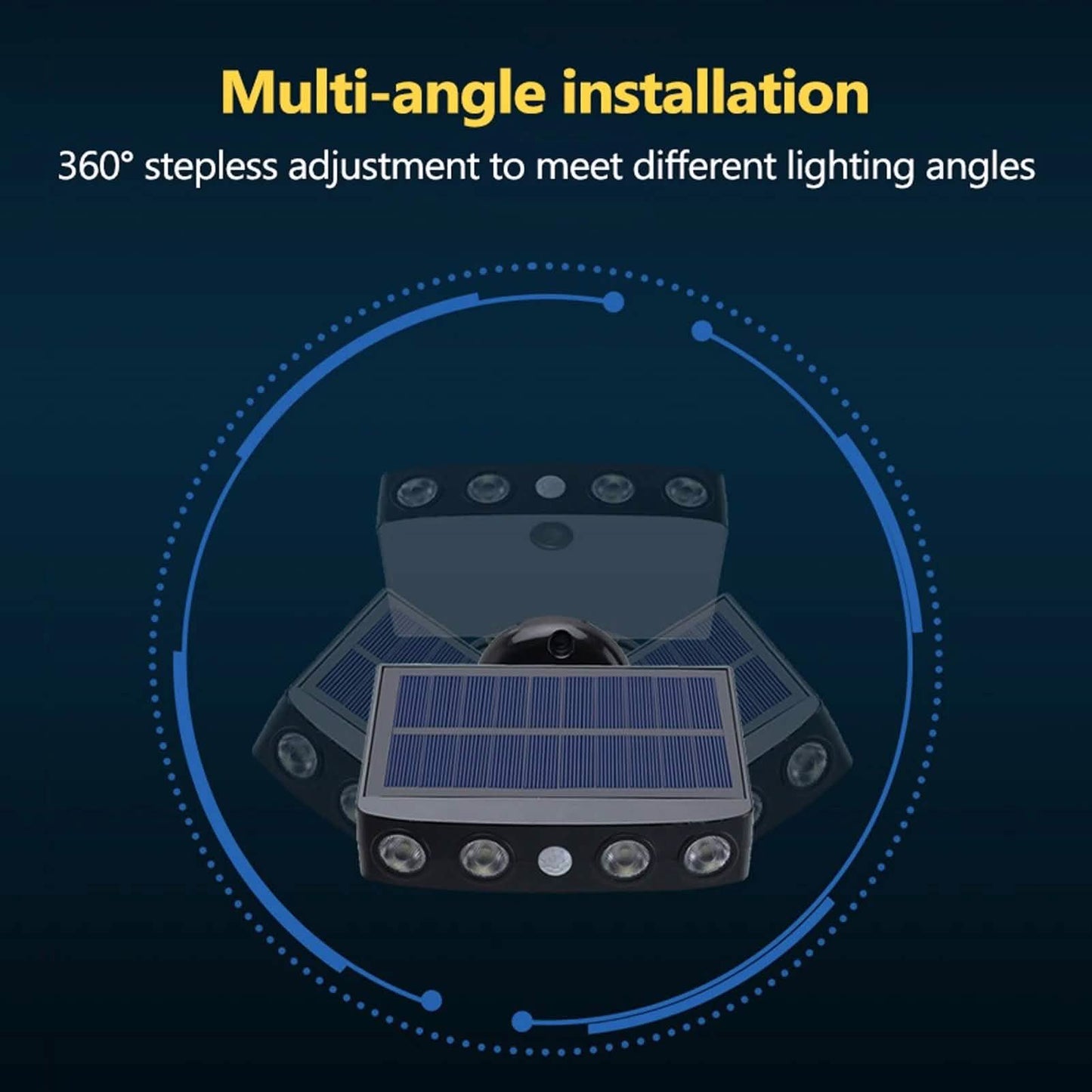 LED Solar Powered Wall Light Rotatable Waterproof Motion-Sensor Lights DailySale