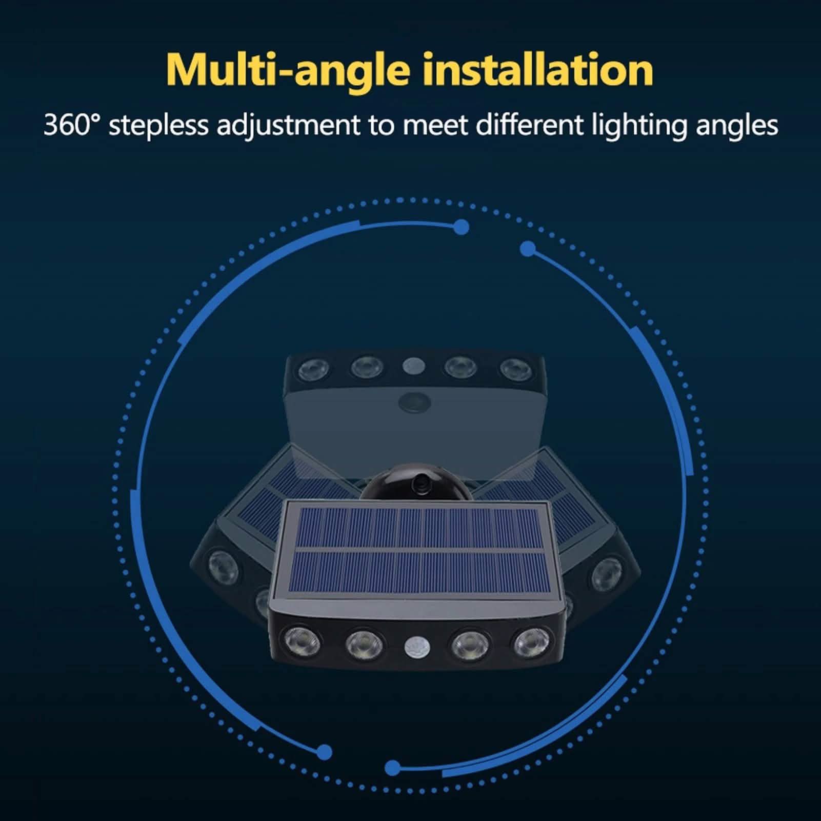 LED Solar Powered Wall Light Rotatable Waterproof Motion-Sensor Lights DailySale