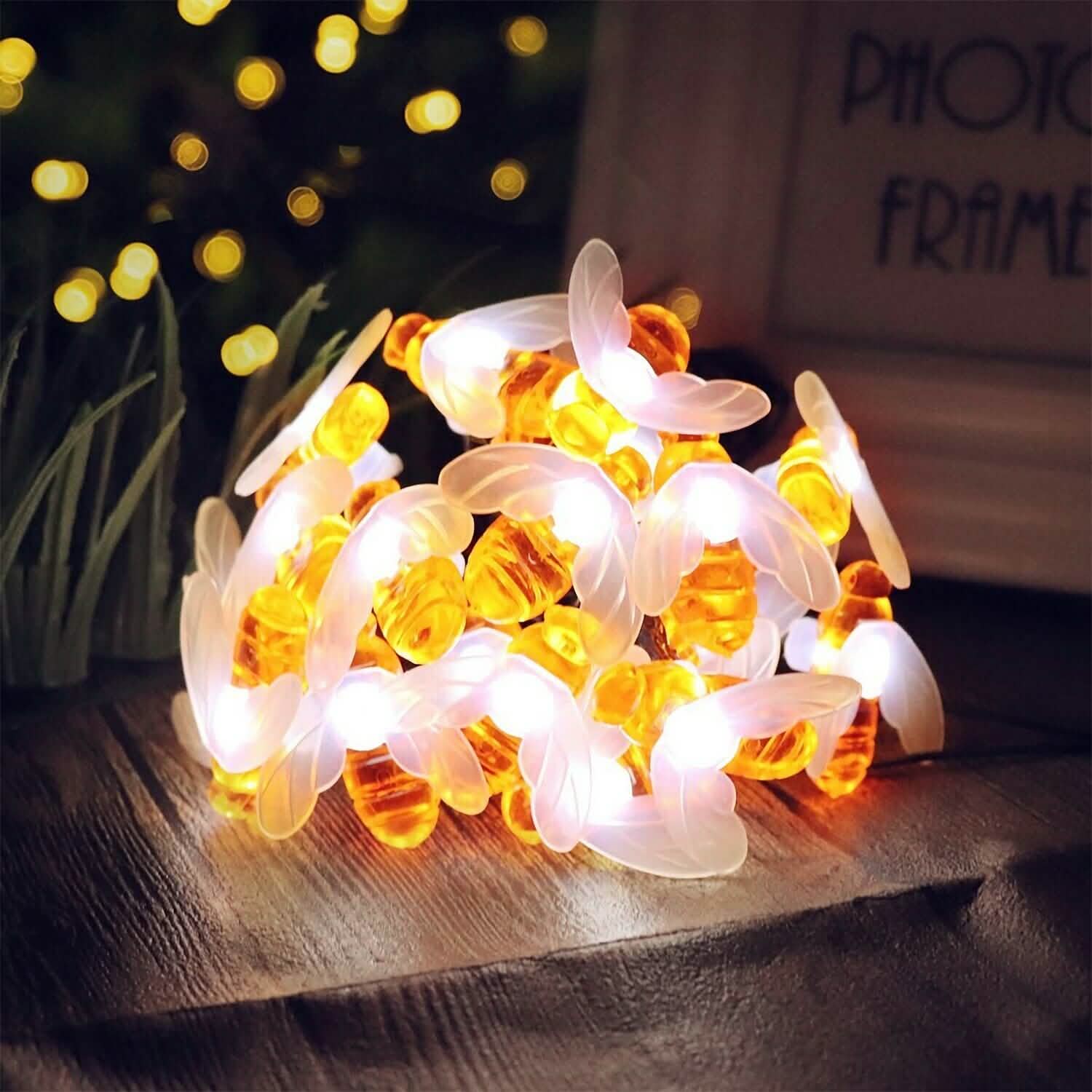 LED Solar String Bee Lights 30 Honeybees DailySale