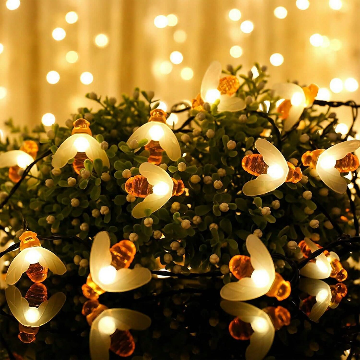 LED Solar String Bee Lights 30 Honeybees DailySale
