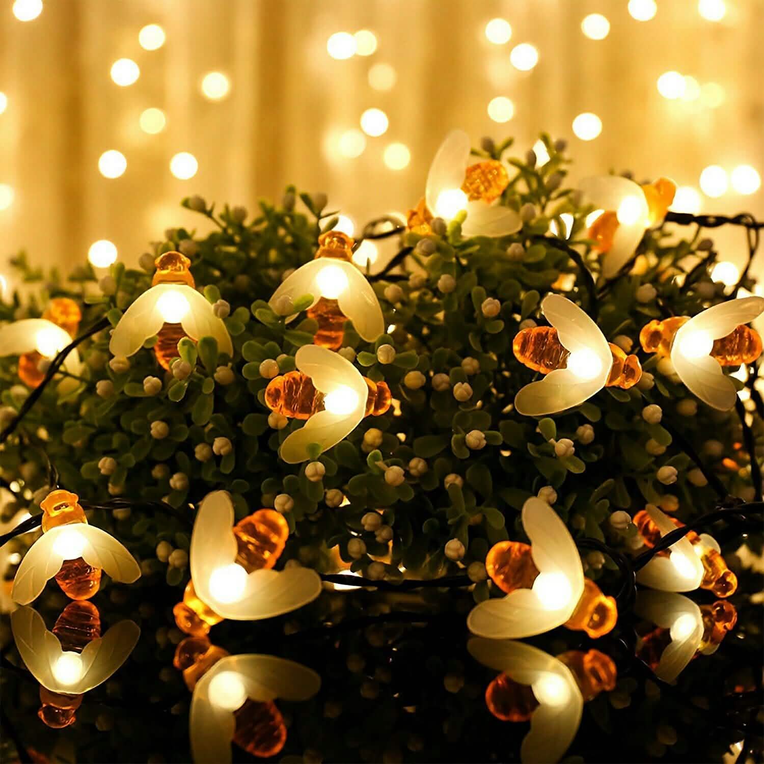 LED Solar String Bee Lights 30 Honeybees DailySale