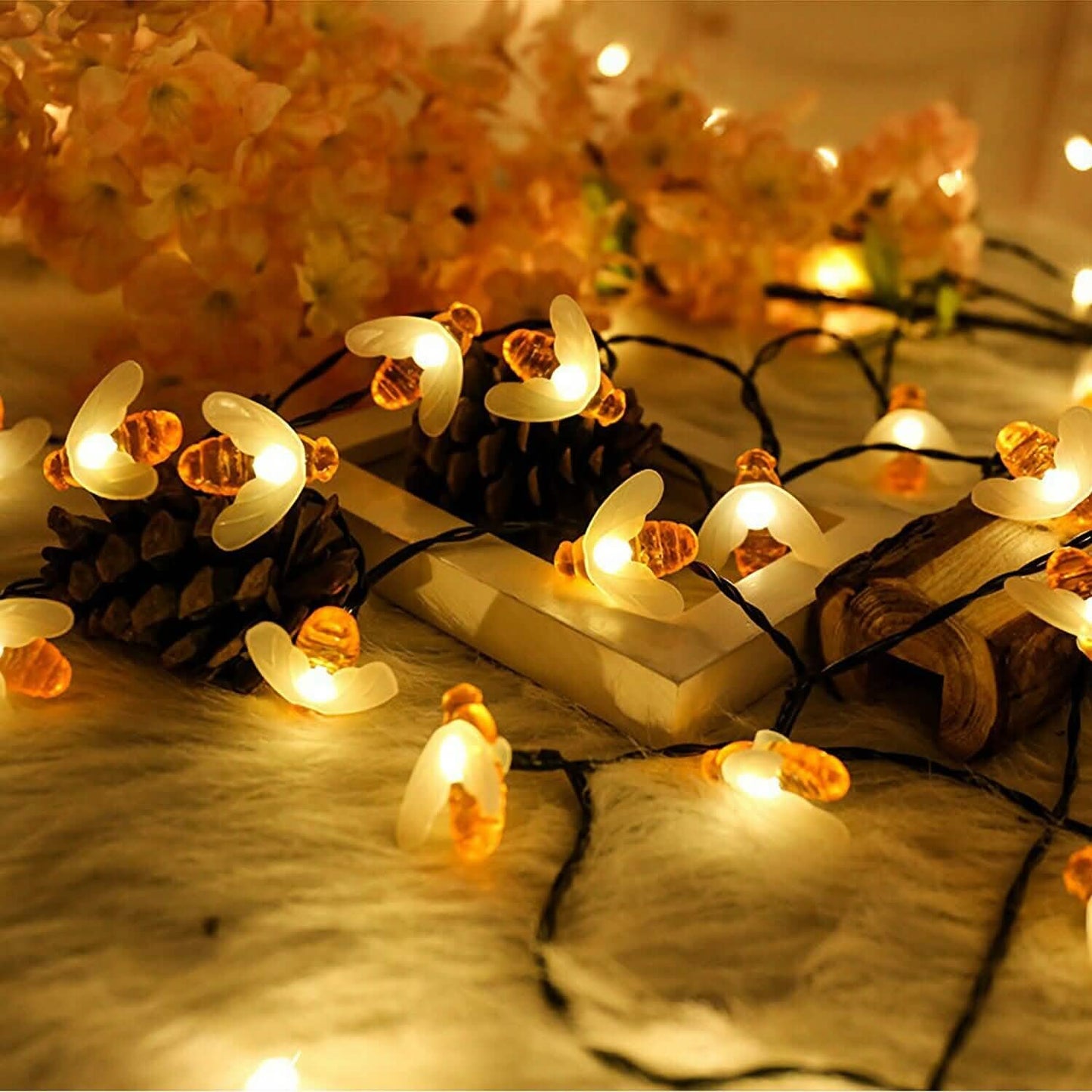 LED Solar String Bee Lights 30 Honeybees DailySale