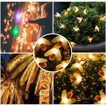 LED Solar String Bee Lights 30 Honeybees DailySale
