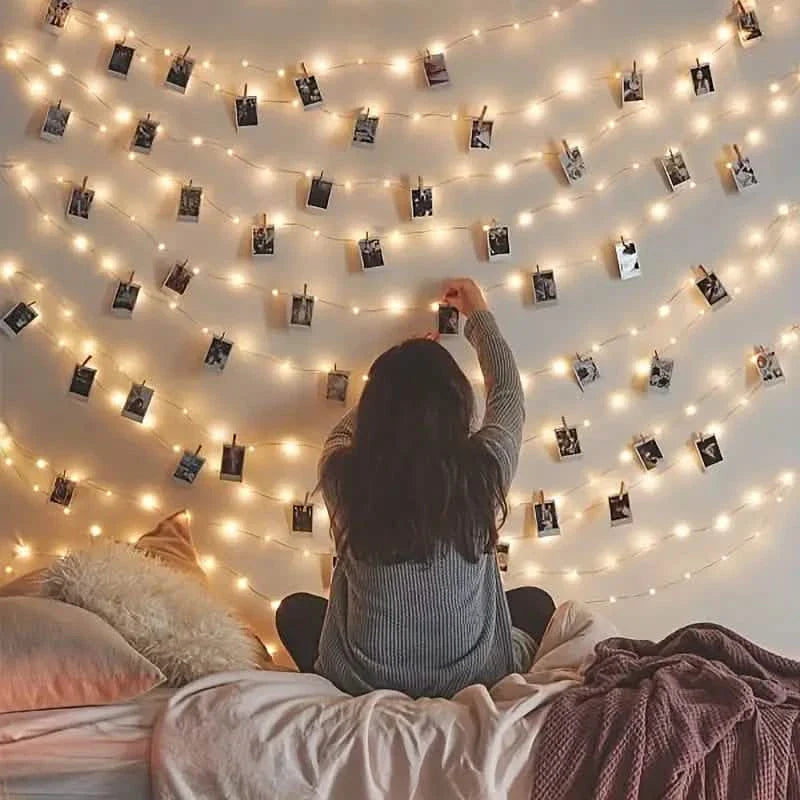 LED String Lights with 40 Wooden Clips DailySale