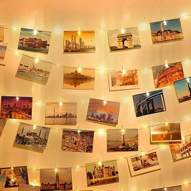 LED String Lights with 40 Wooden Clips DailySale