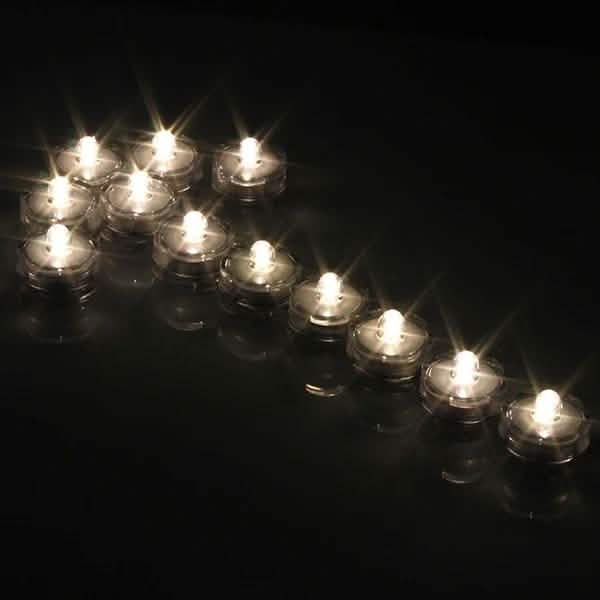 LED Submersible Waterproof Floral Decoration Tea Vase Battery Light Candles DailySale