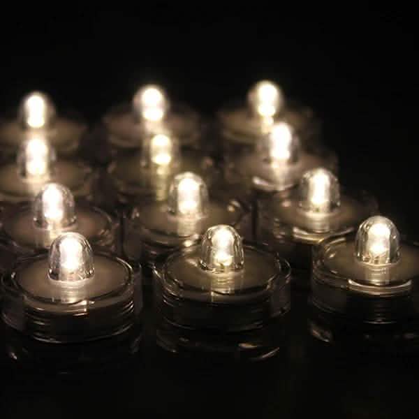 LED Submersible Waterproof Floral Decoration Tea Vase Battery Light Candles DailySale